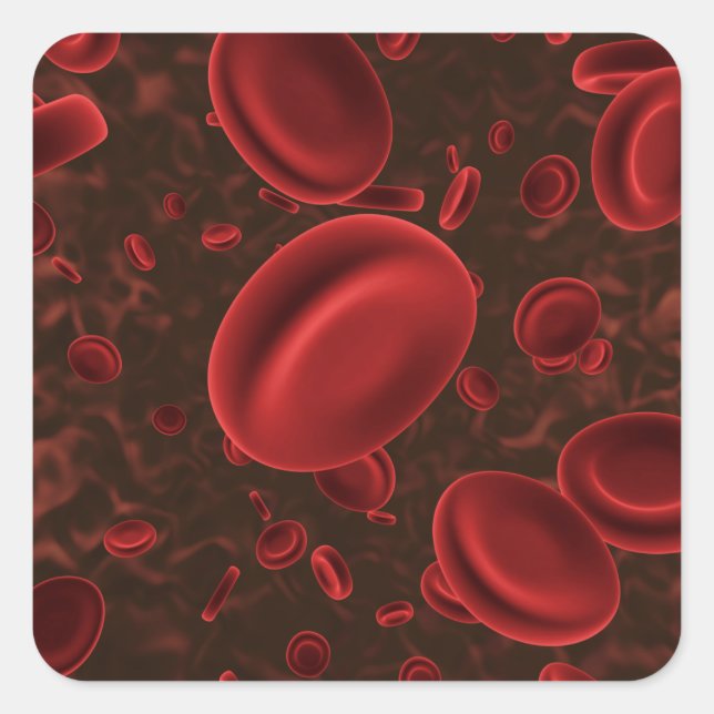 Red Blood Cells Square Sticker (Front)