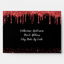 Red blood glitter dripping black vampire gothic 