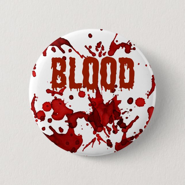 RED Blood Halloween Print 6 Cm Round Badge (Front)