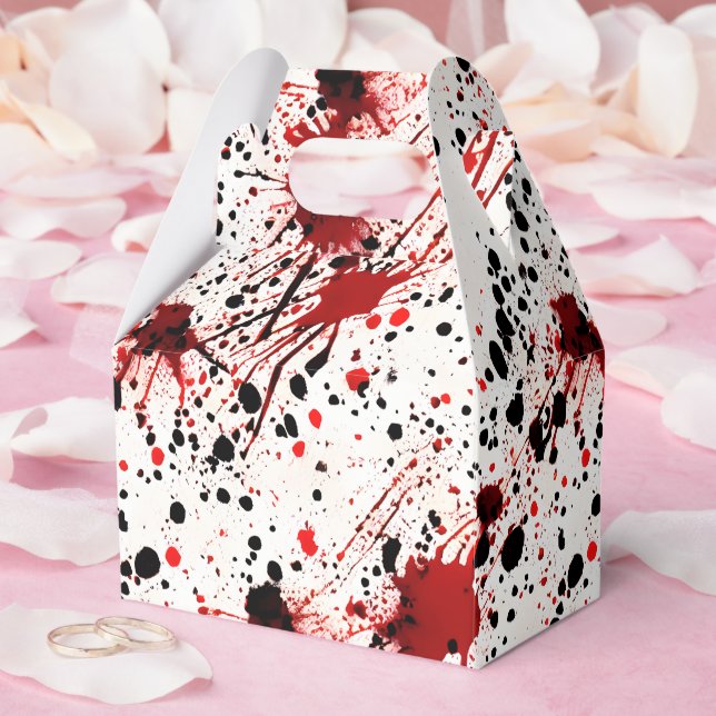 Red Blood Splatter Pattern  Favour Box (Wedding)