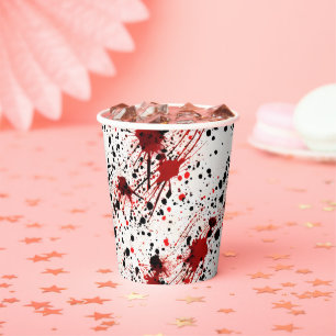 Red Blood Splatter Pattern  Paper Cups