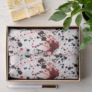 Red Blood Splatter Pattern Tissue Paper