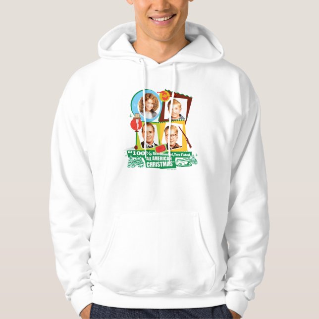 Red-Blooded, Two Fisted, All American Christmas Hoodie (Front)