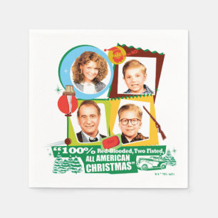 Red-Blooded, Two Fisted, All American Christmas Napkin