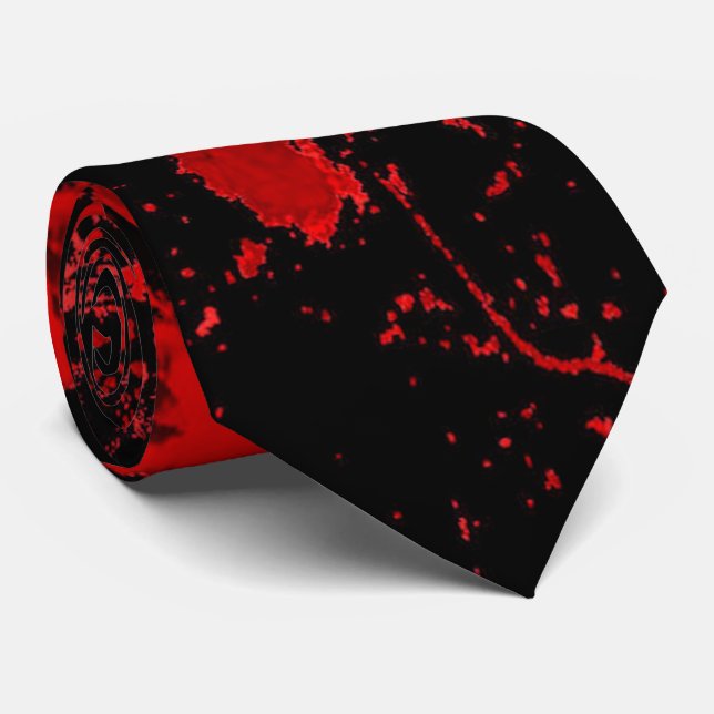 Red Bloody Celtic Cross Tie (Rolled)
