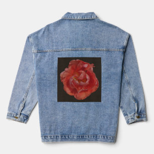red blossom denim jacket