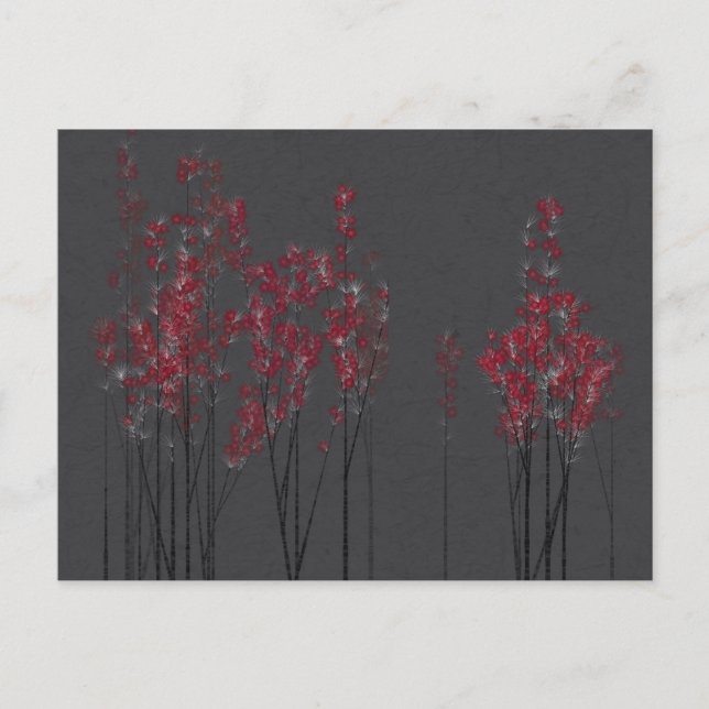 Red Blossom Forest Postcard (Front)