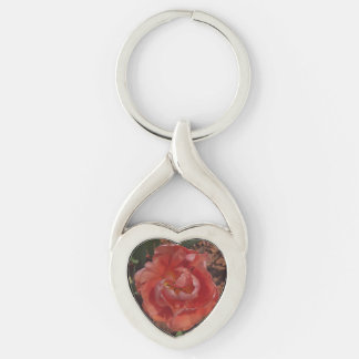 red blossom key ring