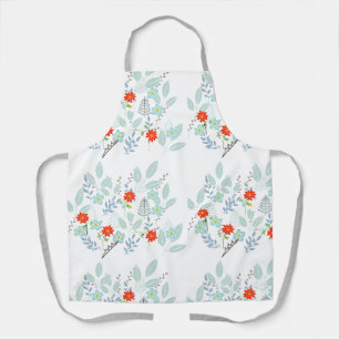 Red Blossom + Leaves Apron