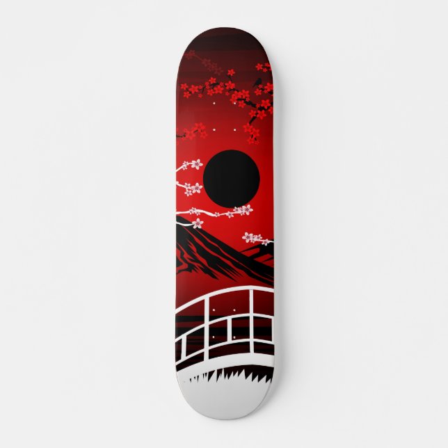 Red Blossom  Skateboard (Front)