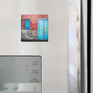 Red, blue and grey wall, door and window magnet