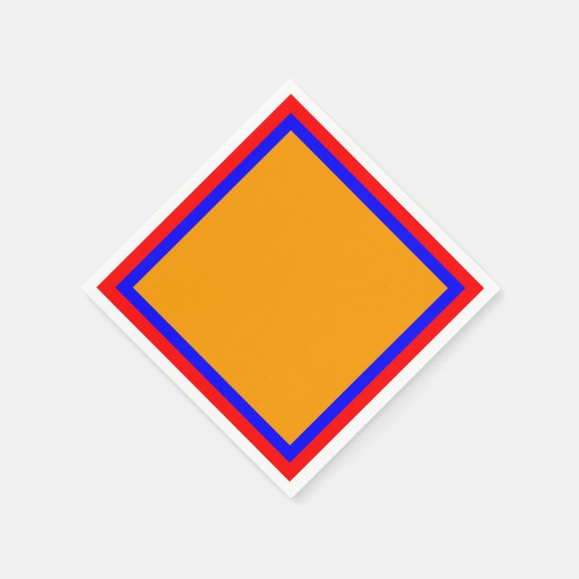 Red Blue and Orange Paper Napkins (Corner)