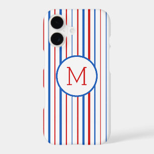 Red Blue and White American Stripes