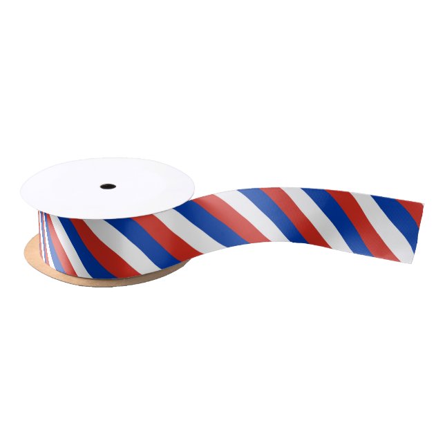 Red, blue and white colour ribbon satin ribbon (Spool)