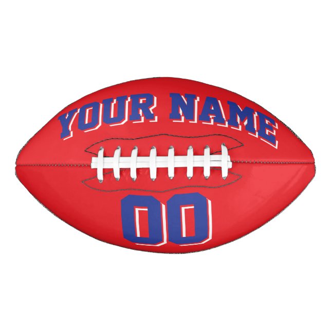 RED BLUE AND WHITE Custom Football American Football (Front)