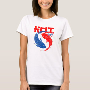 Red Blue and White Koi T-Shirt