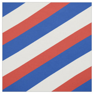 Red,  blue and white striped pattern fabric