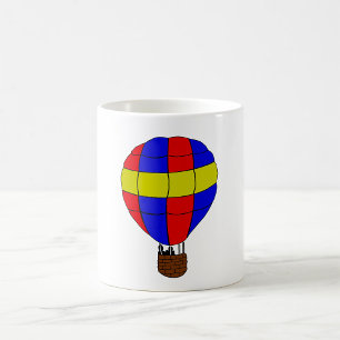 Red Blue and Yellow Hot Air Balloon Coffee Mug