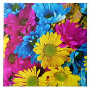 red,blue and yellow tile