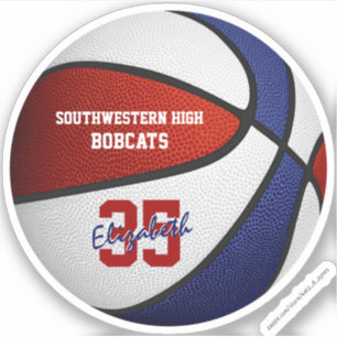 Red blue basketball girls boys team colours