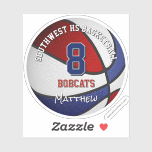 red blue basketball team colours kids name