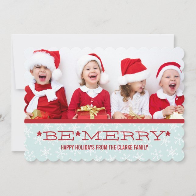 RED BLUE, BE MERRY | HOLIDAY PHOTO CARD (Front)