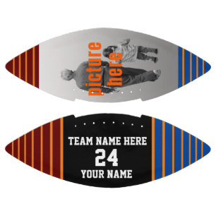 Red Blue Black Name Number Team Photo American Football