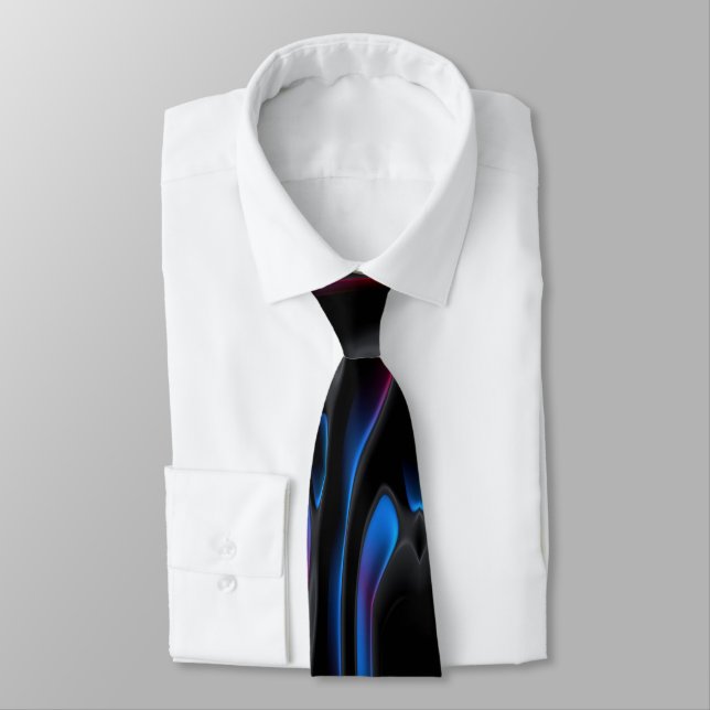 red blue black swirls tie (Tied)