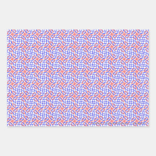 Red Blue Boogie Wrapping Paper Sheets