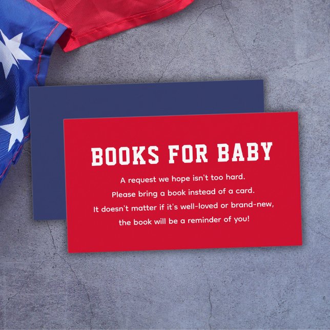 Red Blue Books For Baby 4th Of July Baby Shower Enclosure Card (Red Blue Books For Baby 4th Of July Baby Shower Enclosure Card
)