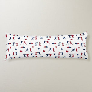 Red & Blue Boxing Gloves Boxer Pattern Body Cushion