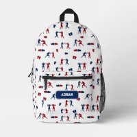 Red & Blue Boxing Gloves Boxer Pattern School