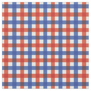 Red & Blue Bright Gingham Plaid/ Tartan Fabric