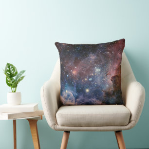 Red & Blue Carina Nebula Hubble Telescope Cushion