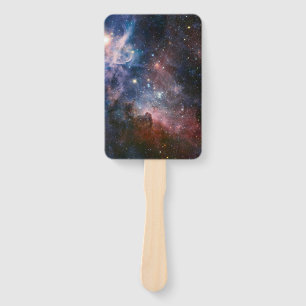 Red & Blue Carina Nebula Hubble Telescope Hand Fan