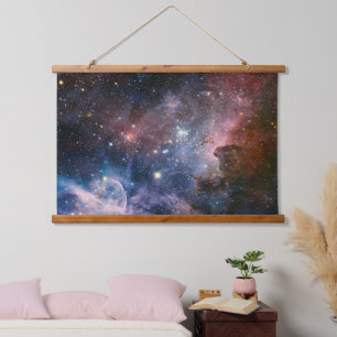 Red & Blue Carina Nebula Hubble Telescope Hanging Tapestry