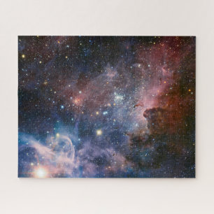 Red & Blue Carina Nebula Hubble Telescope Jigsaw Puzzle