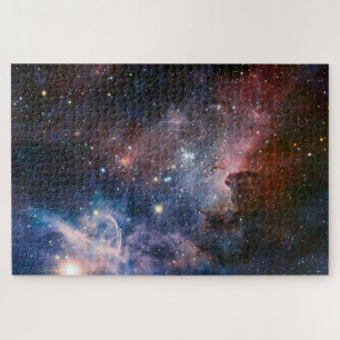 Red & Blue Carina Nebula Hubble Telescope Jigsaw Puzzle