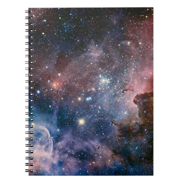Red & Blue Carina Nebula Hubble Telescope Notebook (Front)
