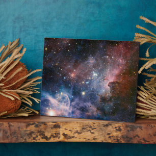 Red & Blue Carina Nebula Hubble Telescope Plaque