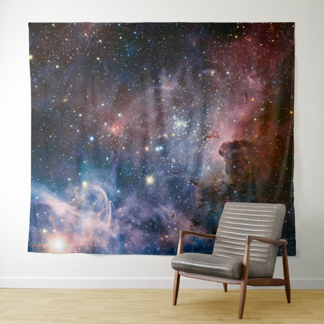 Red & Blue Carina Nebula Hubble Telescope Tapestry (In Situ (Horizontal))