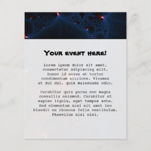 Red Blue Cells Fractal Art Flyer