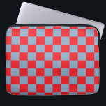 Red Blue Chequered Gingham Pattern Laptop Sleeve<br><div class="desc">Red Blue Chequered Gingham Pattern</div>