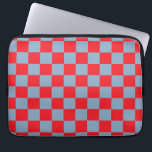 Red Blue Chequered Gingham Pattern Laptop Sleeve<br><div class="desc">Red Blue Chequered Gingham Pattern</div>