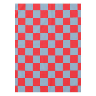 Red Blue Chequered Gingham Pattern Tablecloth
