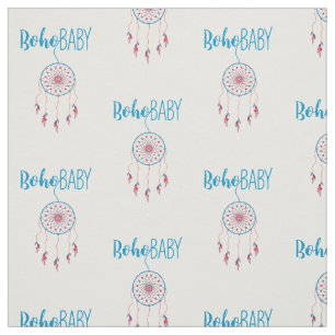 Red & Blue Colorful Boho Baby Dreamcatcher Fabric