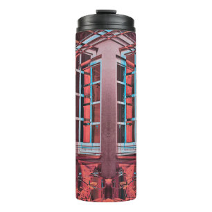 Red blue Copenhagen windows reflection digital art Thermal Tumbler