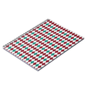 Red & Blue Diamond Glitter Notebook