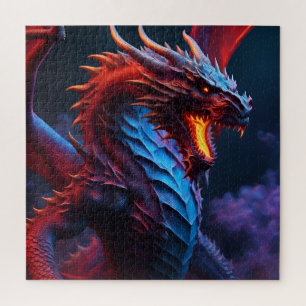 Red & Blue Dragon Jigsaw Puzzle