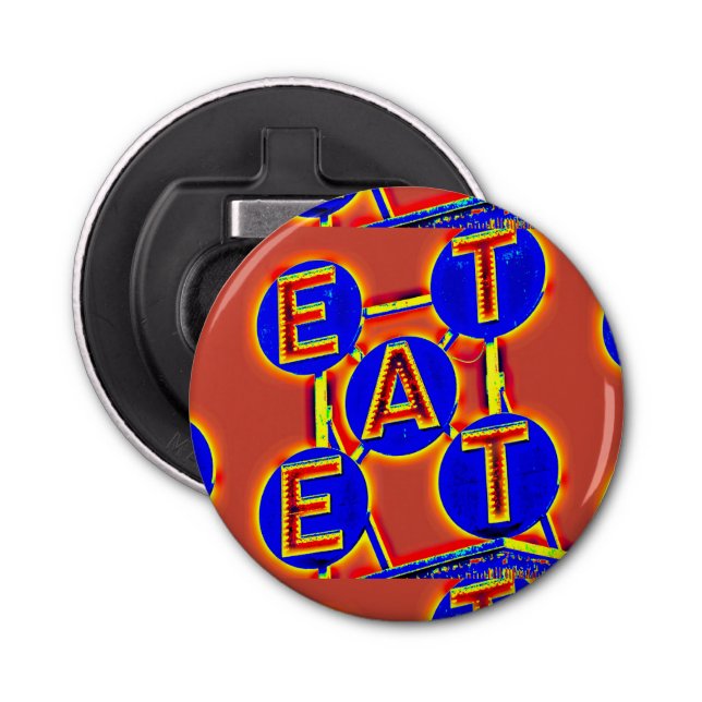 red/blue eat bottle opener (Front)